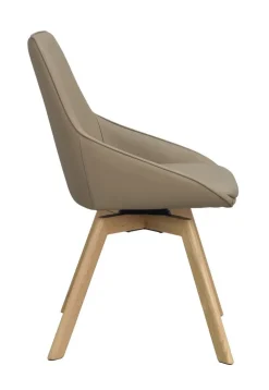 Rowico Alison ruokapöydän tuoli, beige nahka / tammi