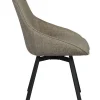 Rowico Alison tuoli tumma beige, mustat metallijalat