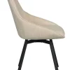 Rowico Alison tuoli vaalea beige, mustat metallijalat