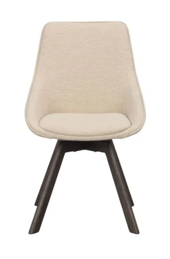 Rowico Alison tuoli vaalea beige, ruskeat tammijalat