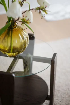 Rowico Arran Sohvapöytä 52cm, ruskea tammi/lasi