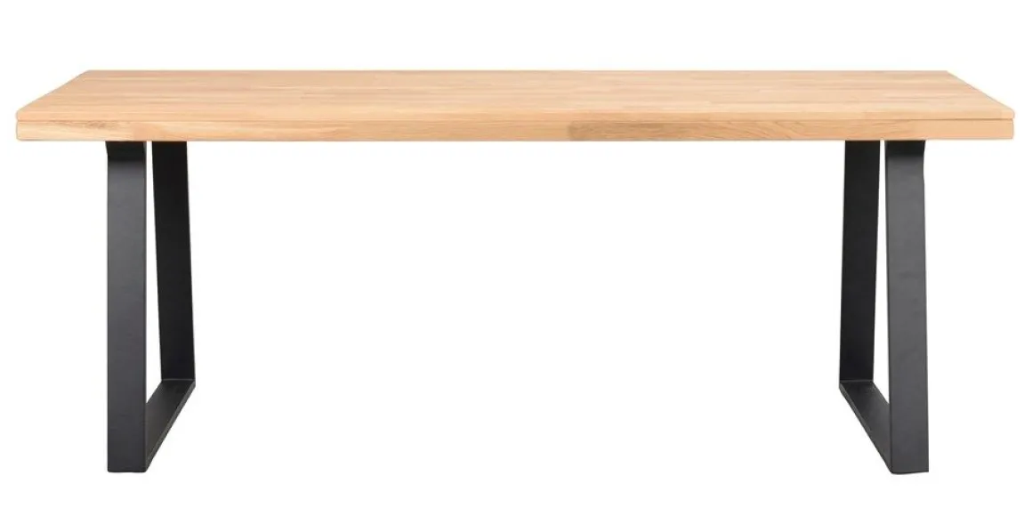 Rowico Brooklyn pöytä 95x170cm u-jalalla, tammi/musta