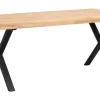 Rowico Brooklyn pöytä 95x170cm x-jalalla, tammi/musta