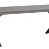 Rowico Brooklyn ruokapöytä 220x95cm, savutammi/musta X-jalat