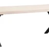 Rowico Brooklyn ruokapöytä 220x95cm, valk/musta X-jalat