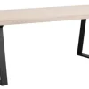 Rowico Brooklyn ruokapöytä 220x95cm, valkopesty tammi/musta U-jalat