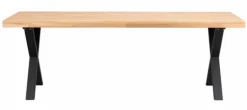 Rowico Brooklyn ruokapöytä 220x95, X-jalat, tammi/musta