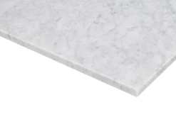 Rowico Brooksville sohvapöytä 90x90cm, vaalea marmori/ruskea tammi