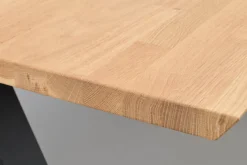 Rowico Carradale ruokapöytä 220cm V-jaloilla, tammi/musta