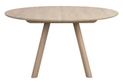 Rowico Clapperton ruokapöytä pyöreä 140cm, valkopesty tammi
