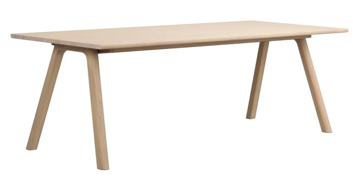 Rowico Clapperton ruokapöytä 220x95cm, valkopesty tammi
