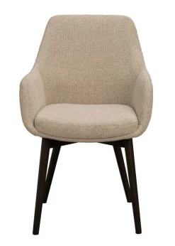 Rowico Denley käsinojatuoli, beige/ruskea tammi