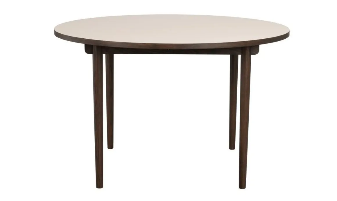 Rowico Fairmount ruokapöytä pyöreä 120cm, beige/ruskea tammi