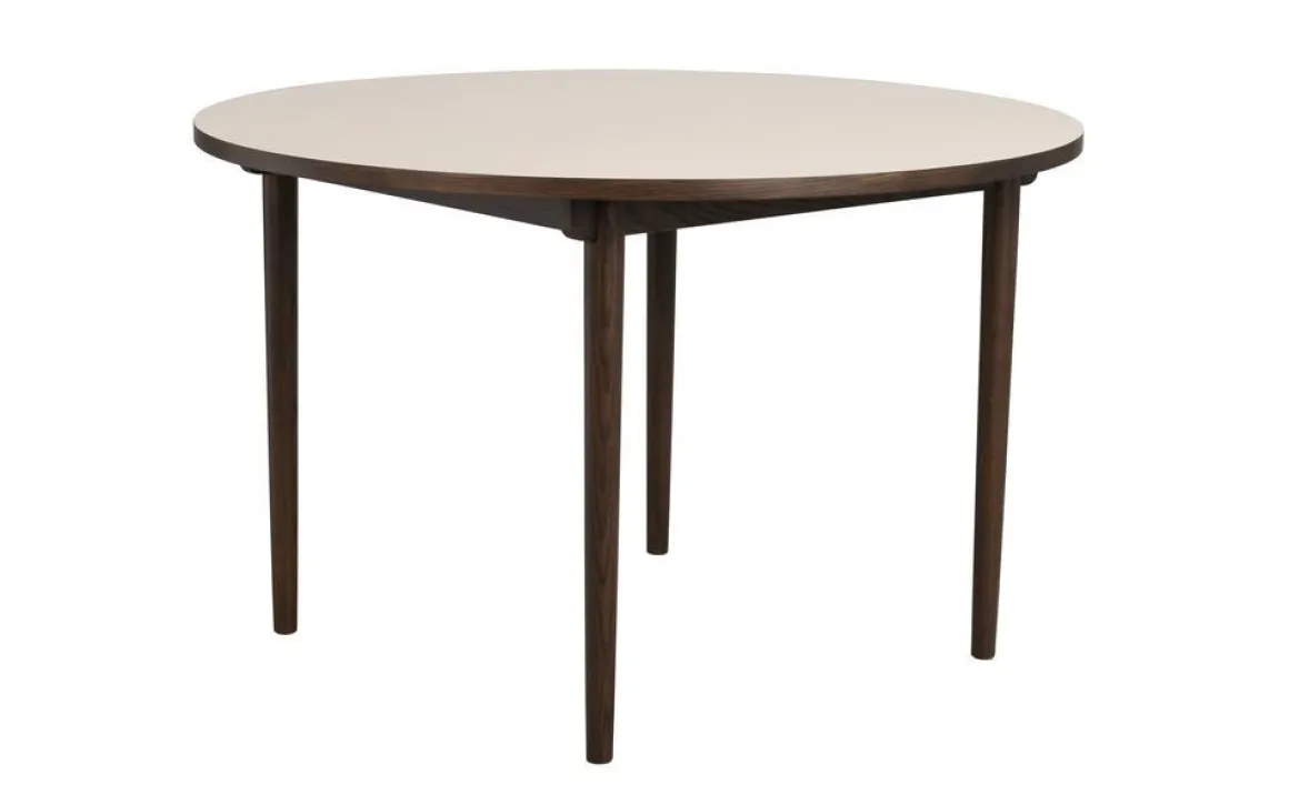 Rowico Fairmount ruokapöytä pyöreä 120cm, beige/ruskea tammi