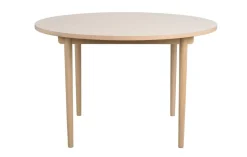 Rowico Fairmount ruokapöytä pyöreä 120cm, beige/valkopesty tammi