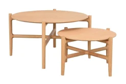 Rowico Holton 87 cm pyöreä sohvapöytä, tammi