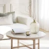 Rowico Marsden sohvapöytä 90cm, beige / valkopesty tammi