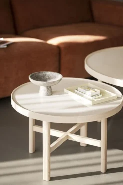 Rowico Marsden sohvapöytä 60cm, beige / valkopesty tammi