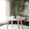 Rowico Taransay ruokapöytä Ø125cm, beige/valkopesty