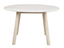 Rowico Taransay ruokapöytä Ø125cm, beige/valkopesty