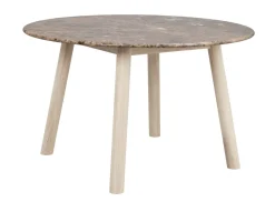 Rowico Taransay ruokapöytä Ø125cm, ruskea/valkopesty