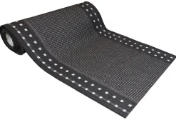 Ruutu käytävämatto 80cm lev, musta