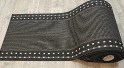 Ruutu käytävämatto 80cm lev, musta