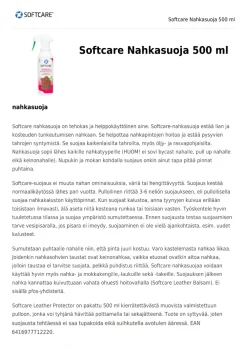 Softcare Nahkasuoja 500ml