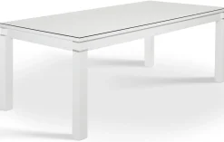 Tähkä ruokapöytä 180x95 valkoinen lasikannella
