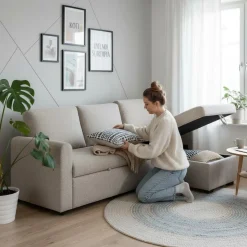 Topi divaanivuodesohva vaaleabeige