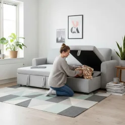 Topi divaanivuodesohva vaaleanharmaa
