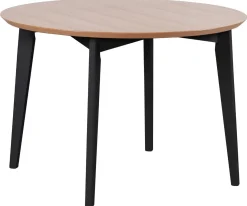 Touko ruokapöytä pyöreä 110cm, musta/tammi
