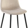 Trendi ruokapöydän tuoli, beige sametti