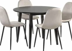 Trendi ruokapöydän tuoli, beige sametti
