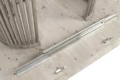 Tyyni ruokapöytä 115cm rimajalalla, musta