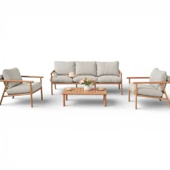 Vanamo terassin sohvasetti 3+1+1 beige