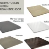 Vilja-Kanerva ruokaryhmä jatkopöydällä, koivu-valkoinen