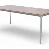 West terassipöytä 90x200cm valkoinen / puunväri